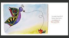 Load image into Gallery viewer, A butterfly and bee touching noses. Text says: In a pretty forest full of flowers, there lived a cute little bee and their grandma.