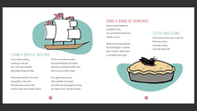 Load image into Gallery viewer, A ship and blackbird pie. Rhymes include I Saw a Ship a-Sailing and Sing a Song of Sixpence.