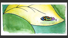 Load image into Gallery viewer, A butterfly and bee sleeping on a leaf. Text says: Sometimes they just snuggled.